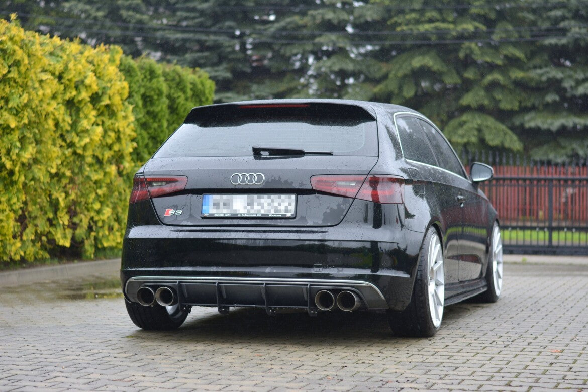 Street Pro Heckansatz Diffusor passend für Audi S3 8V Hatchback / Sportback schwarz matt