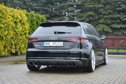 Street Pro Heckansatz Diffusor passend für Audi S3 8V Hatchback / Sportback schwarz matt