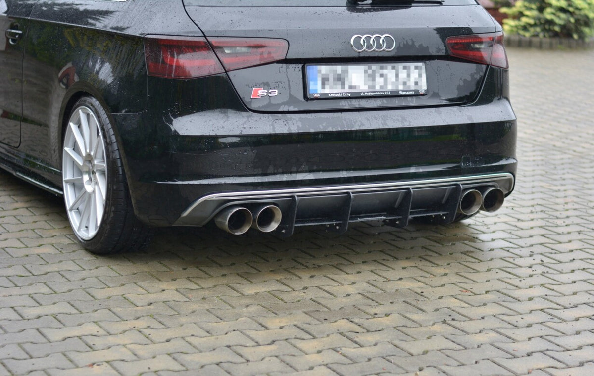 Street Pro Heckansatz Diffusor passend für Audi S3 8V Hatchback / Sportback schwarz matt