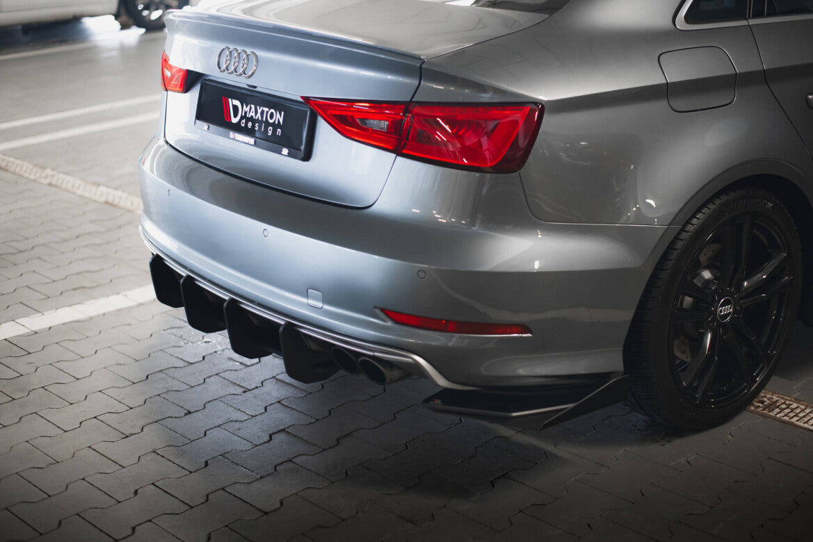 Street Pro Heckansatz Diffusor passend für Audi S3 Limousine 8V schwarz matt