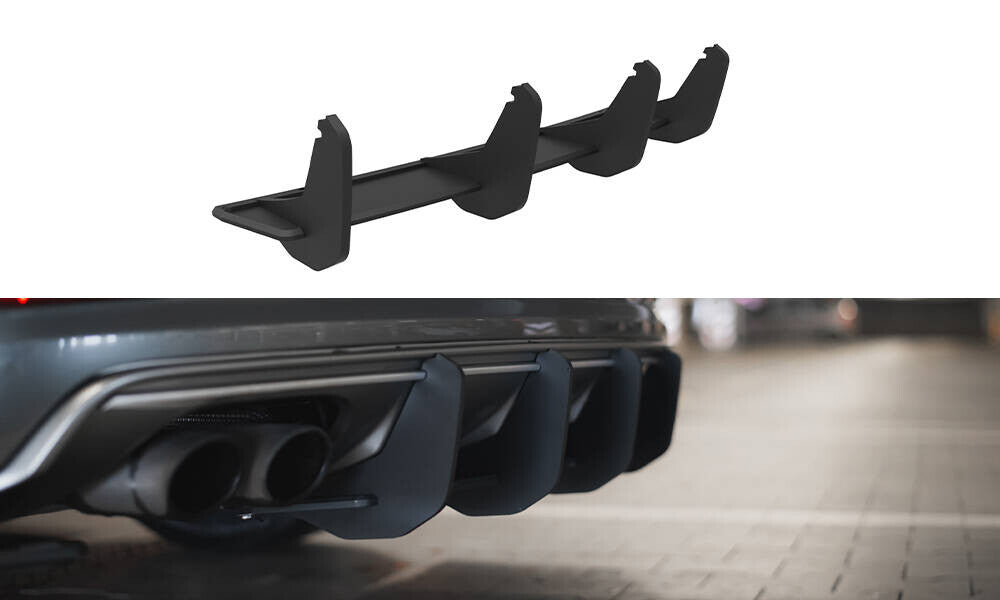 Street Pro Heckansatz Diffusor passend für Audi S3 Limousine 8V schwarz matt