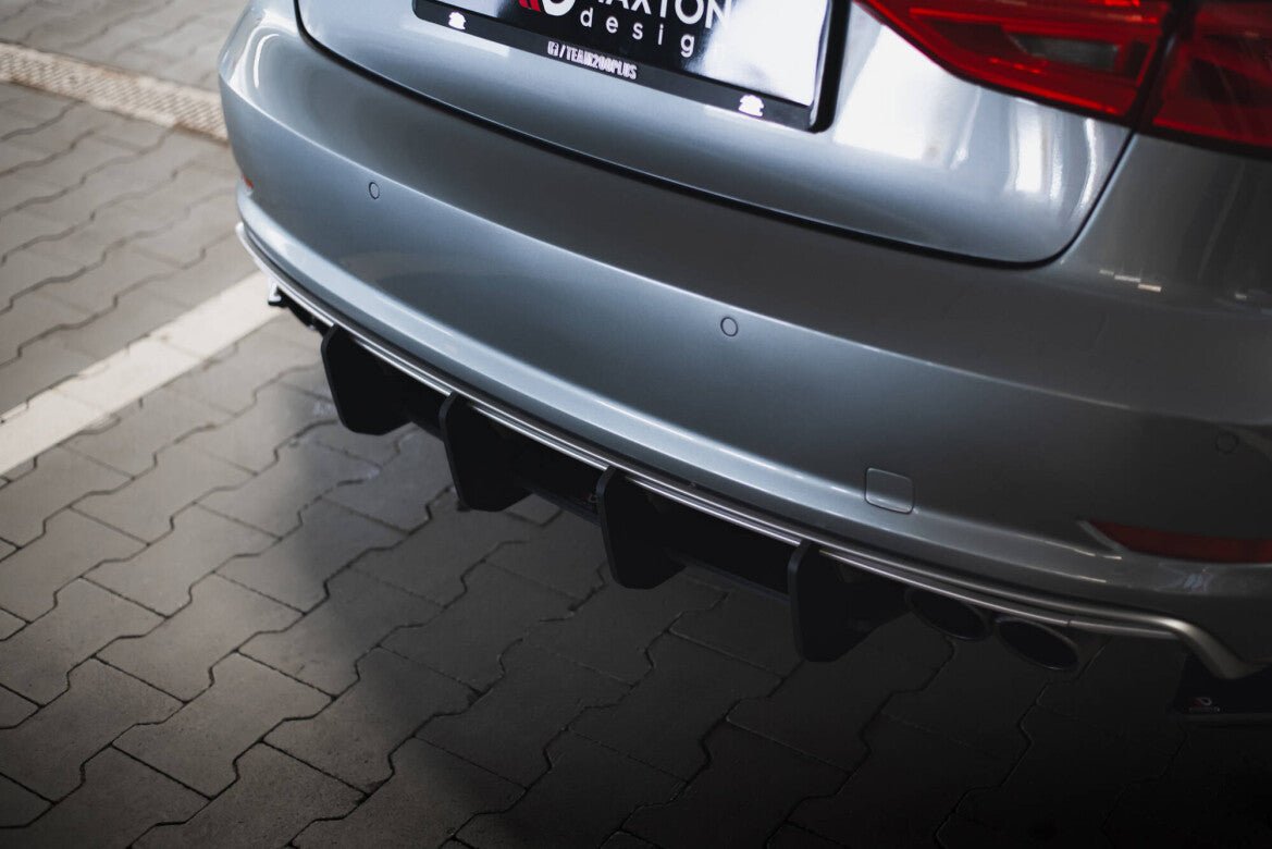 Street Pro Heckansatz Diffusor passend für Audi S3 Limousine 8V schwarz matt