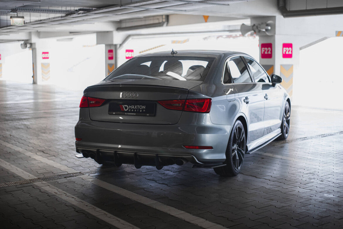 Street Pro Heckansatz Diffusor passend für Audi S3 Limousine 8V schwarz matt
