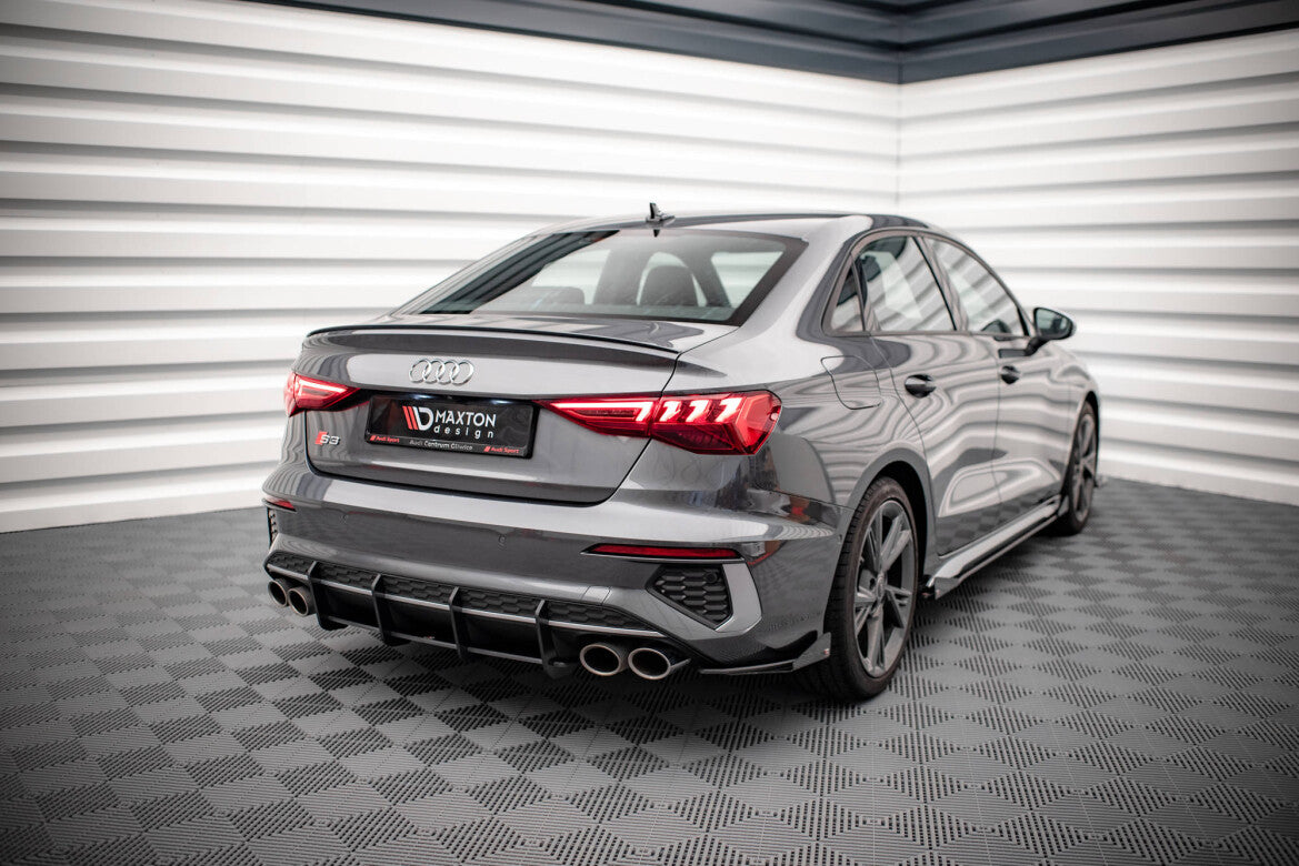 Street Pro Heckansatz Diffusor passend für Audi S3 Limousine 8Y schwarz matt