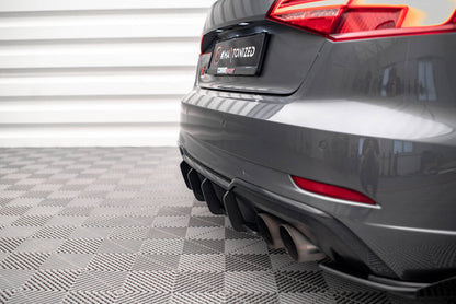 Street Pro Heckansatz Diffusor passend für Audi S3 Sportback 8V FL schwarz matt