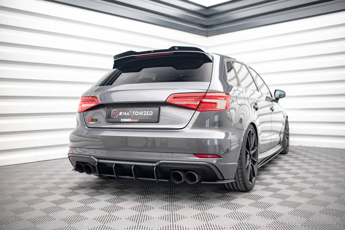 Street Pro Heckansatz Diffusor passend für Audi S3 Sportback 8V FL schwarz matt