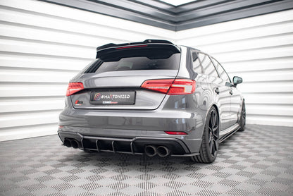 Street Pro Heckansatz Diffusor passend für Audi S3 Sportback 8V FL schwarz matt