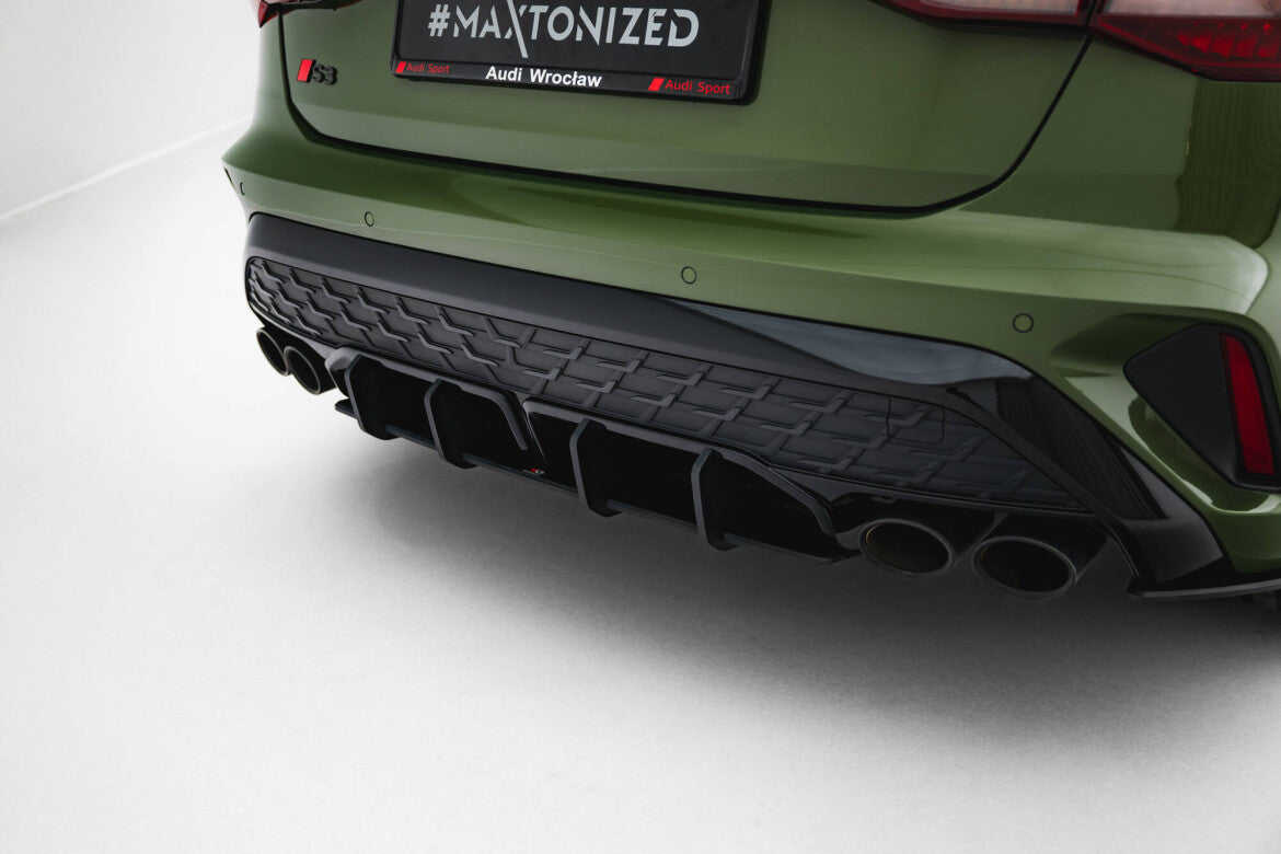 Street Pro Heckansatz Diffusor passend für Audi S3 Sportback 8Y FL schwarz matt