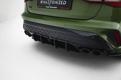 Street Pro Heckansatz Diffusor passend für Audi S3 Sportback 8Y FL schwarz matt