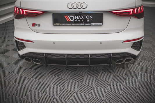 Street Pro Heckansatz Diffusor passend für Audi S3 Sportback 8Y schwarz matt