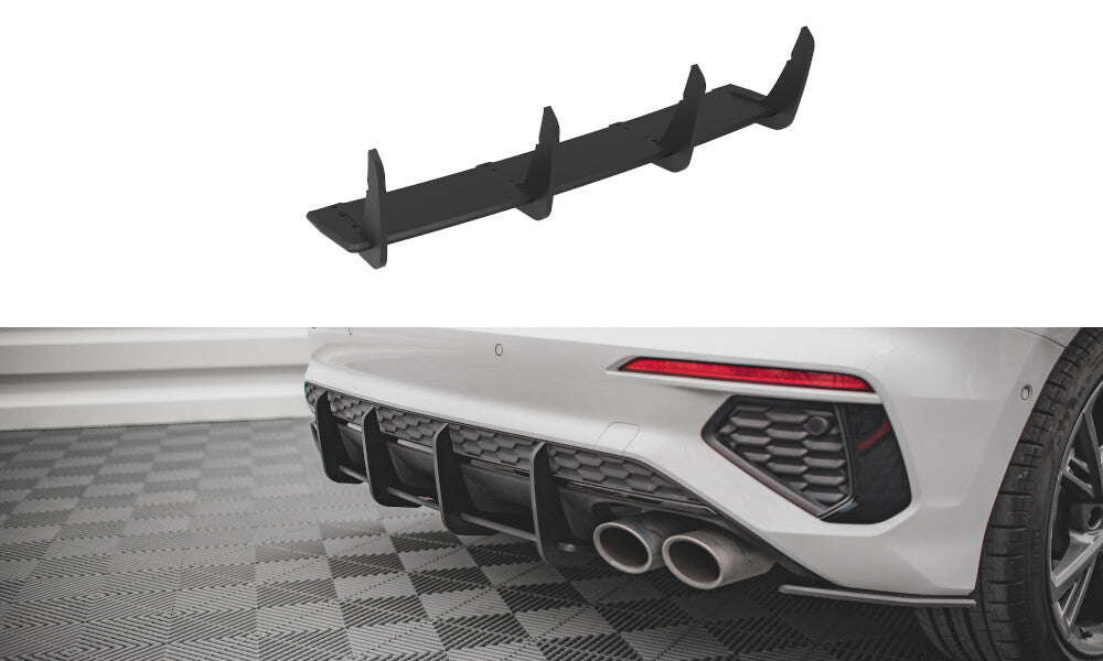 Street Pro Heckansatz Diffusor passend für Audi S3 Sportback 8Y schwarz matt