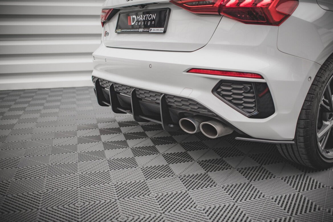 Street Pro Heckansatz Diffusor passend für Audi S3 Sportback 8Y schwarz matt