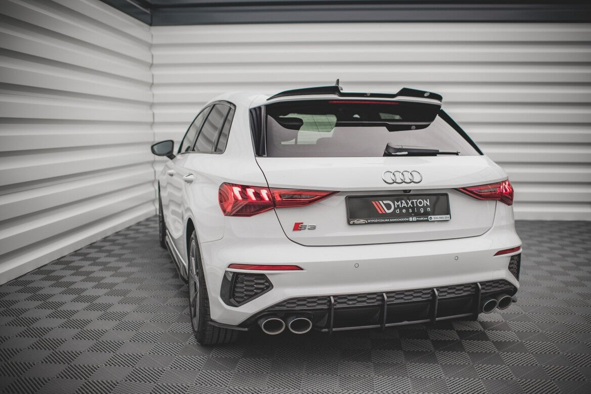 Street Pro Heckansatz Diffusor passend für Audi S3 Sportback 8Y schwarz matt