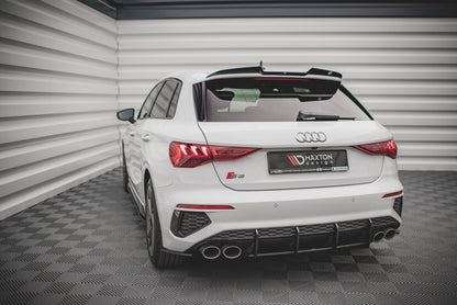 Street Pro Heckansatz Diffusor passend für Audi S3 Sportback 8Y schwarz matt