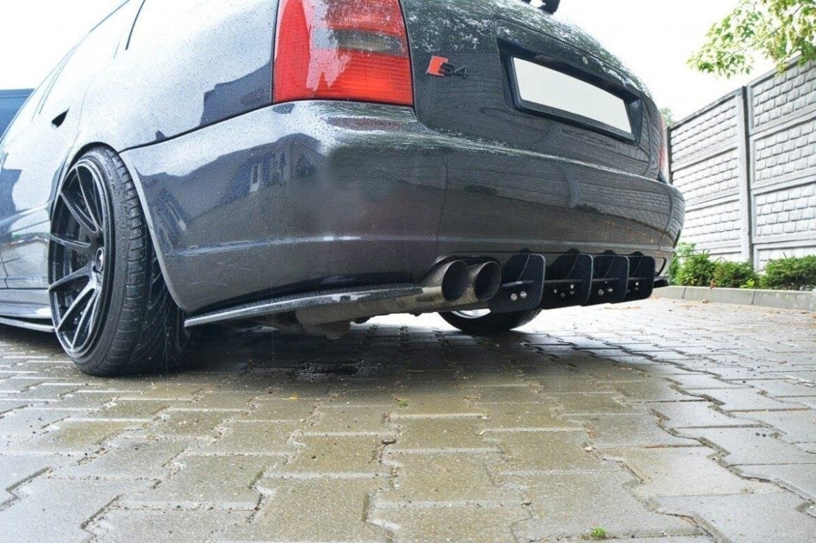 Street Pro Heckansatz Diffusor passend für Audi S4 B5 Avant schwarz matt