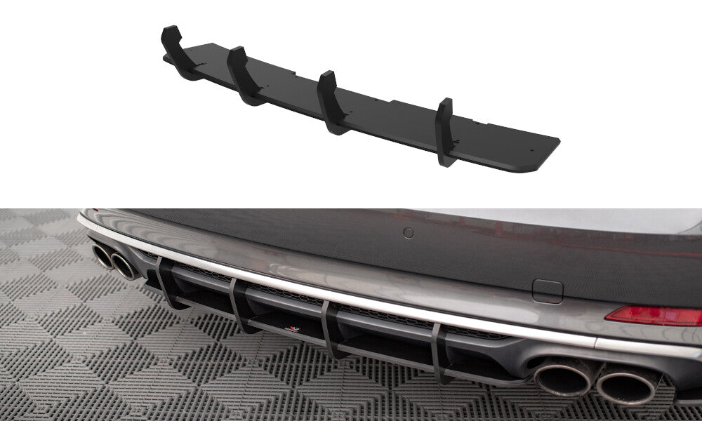 Street Pro Heckansatz Diffusor passend für Audi S5 Coupe / Sportback F5 schwarz matt