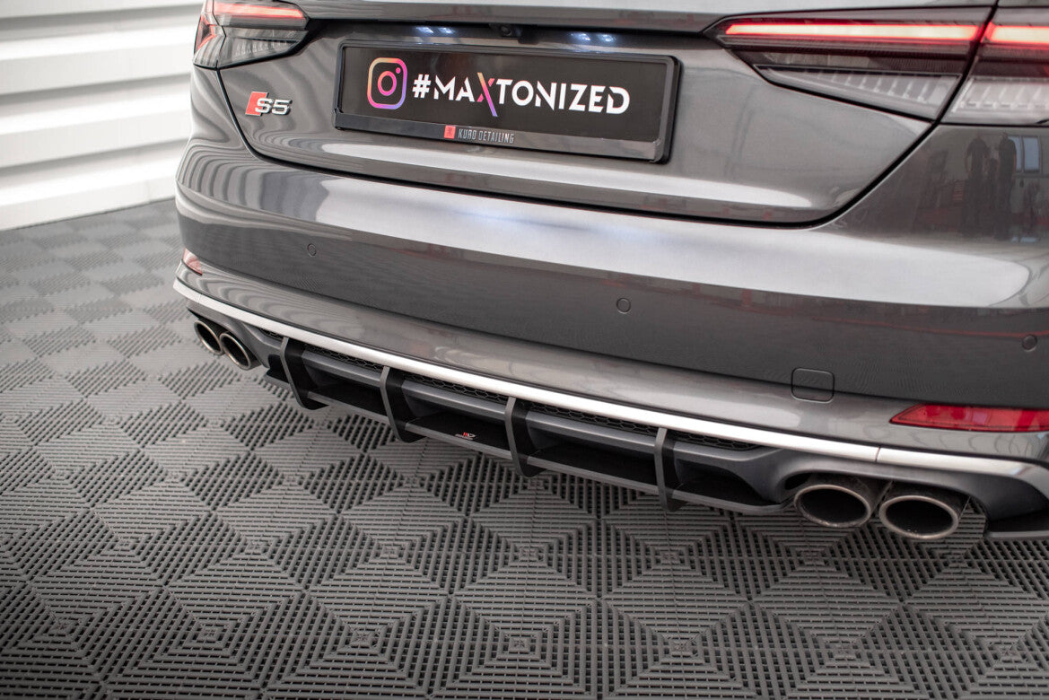 Street Pro Heckansatz Diffusor passend für Audi S5 Coupe / Sportback F5 schwarz matt