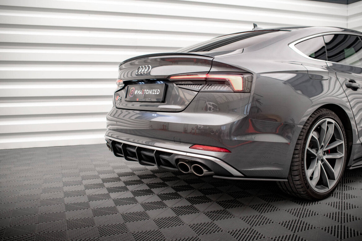 Street Pro Heckansatz Diffusor passend für Audi S5 Coupe / Sportback F5 schwarz matt