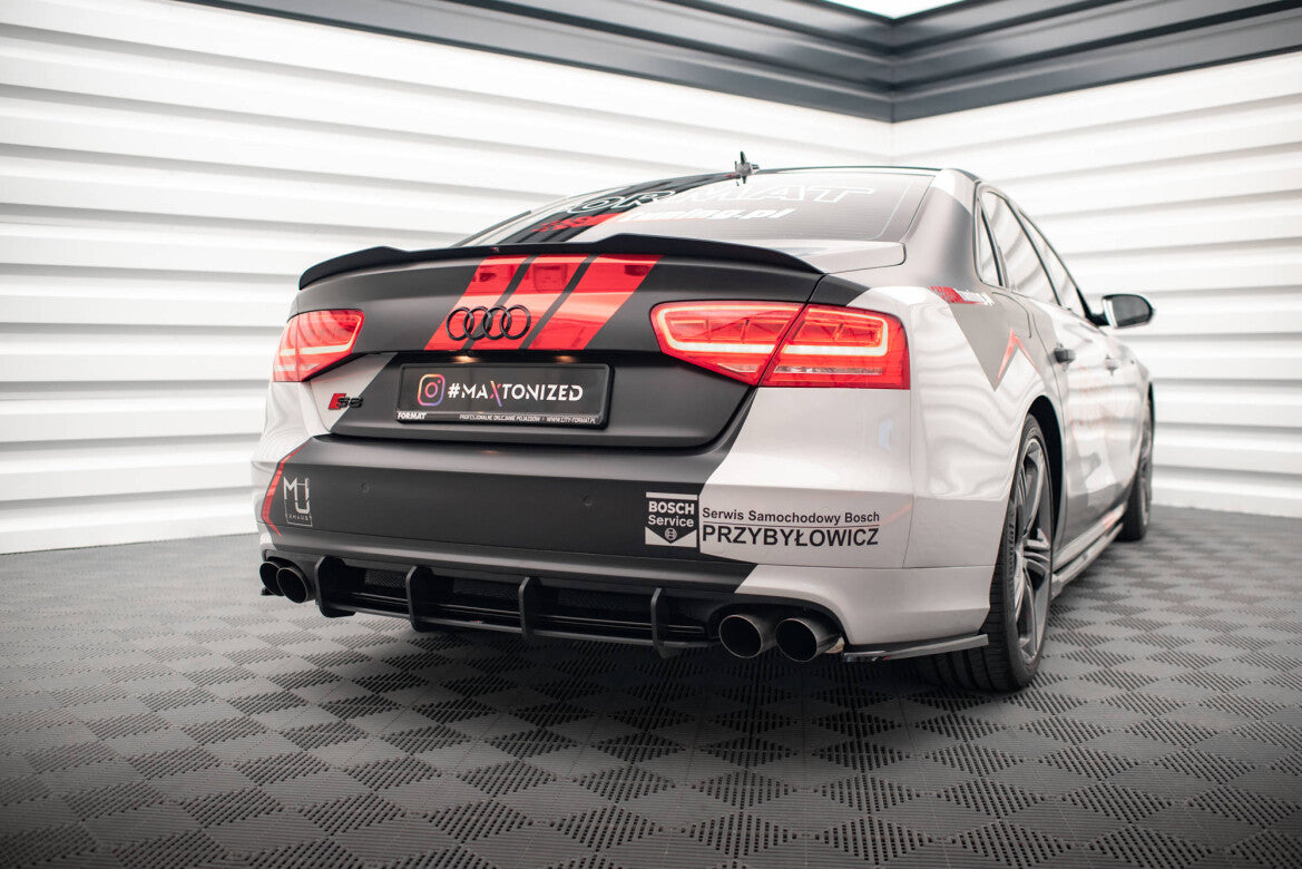 Street Pro Heckansatz Diffusor passend für Audi S8 D4 schwarz matt