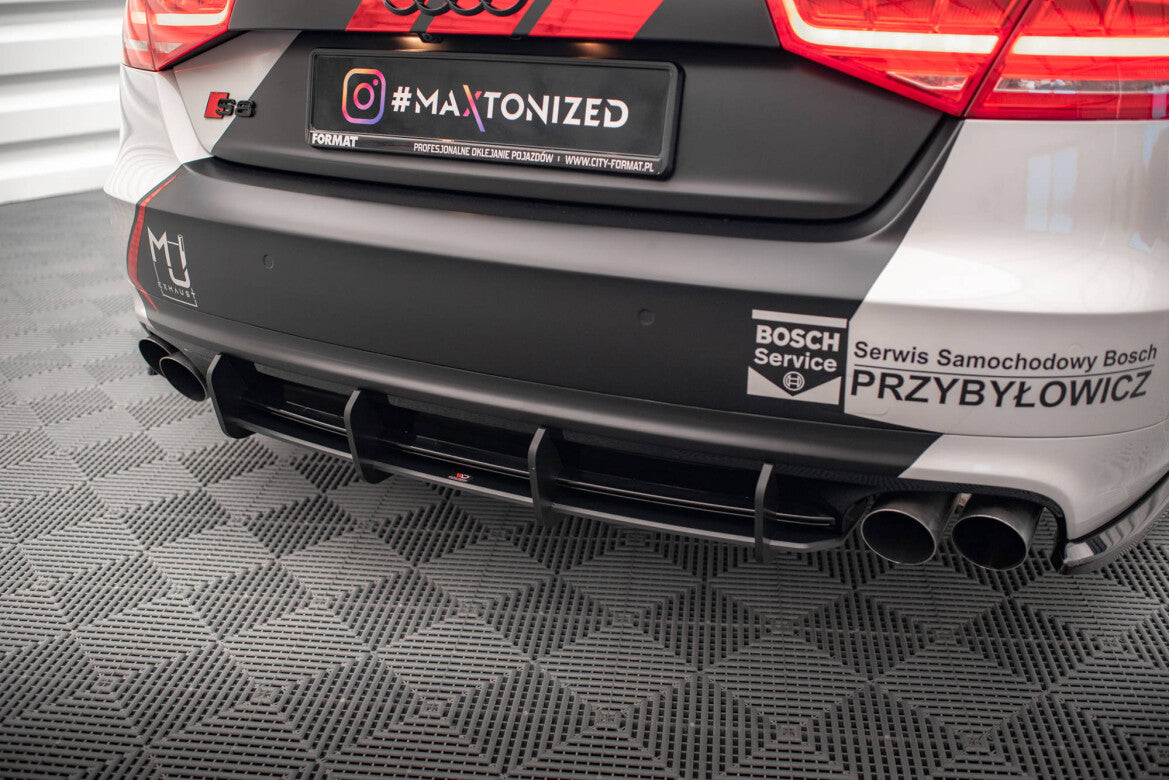 Street Pro Heckansatz Diffusor passend für Audi S8 D4 schwarz matt
