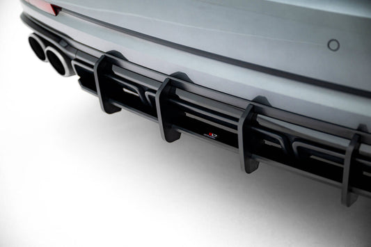 Street Pro Heckansatz Diffusor passend für Audi S8 D5 FL schwarz matt