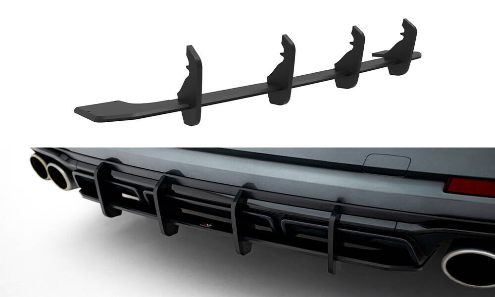 Street Pro Heckansatz Diffusor passend für Audi S8 D5 FL schwarz matt