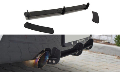 Street Pro Heckansatz Diffusor passend für BMW 1er F20/F21 M-POWER (vor FL) schwarz matt