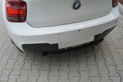 Street Pro Heckansatz Diffusor passend für BMW 1er F20/F21 M-POWER (vor FL) schwarz matt