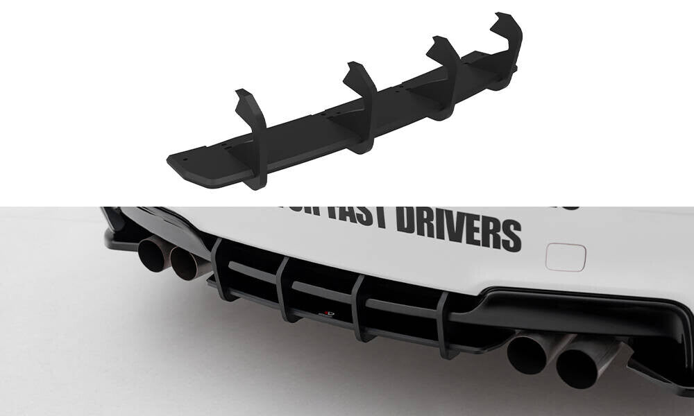 Street Pro Heckansatz Diffusor passend für BMW 1er M Coupe E82 schwarz matt