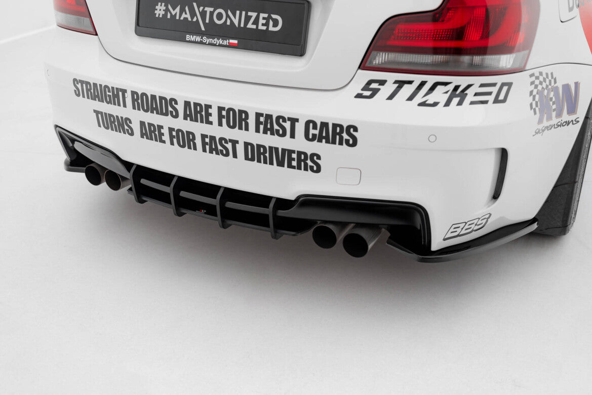 Street Pro Heckansatz Diffusor passend für BMW 1er M Coupe E82 schwarz matt
