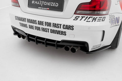Street Pro Heckansatz Diffusor passend für BMW 1er M Coupe E82 schwarz matt