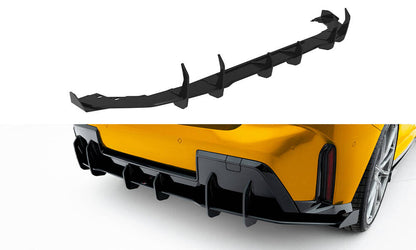 Street Pro Heckansatz Diffusor passend für BMW 1er M-Paket F70 schwarz matt + Hochglanz Flaps