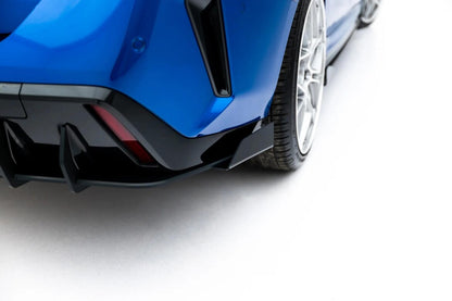Street Pro Heckansatz Diffusor passend für BMW 2 M-Paket Gran Coupe F74 schwarz matt + Hochglanz Flaps