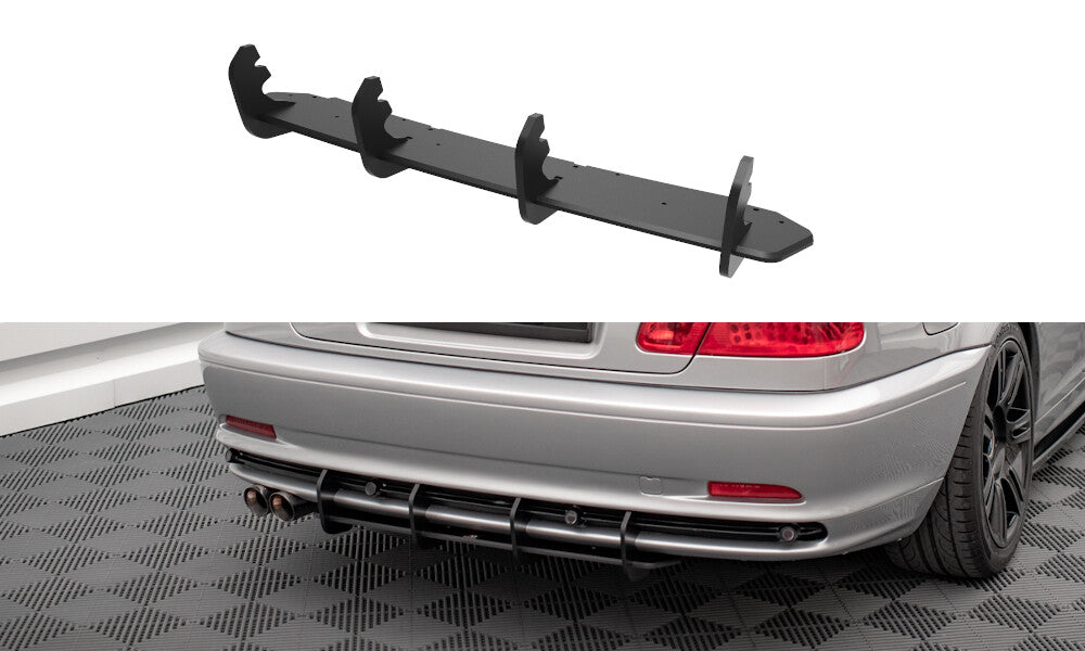 Street Pro Heckansatz Diffusor passend für BMW 3er Coupe E46 schwarz matt