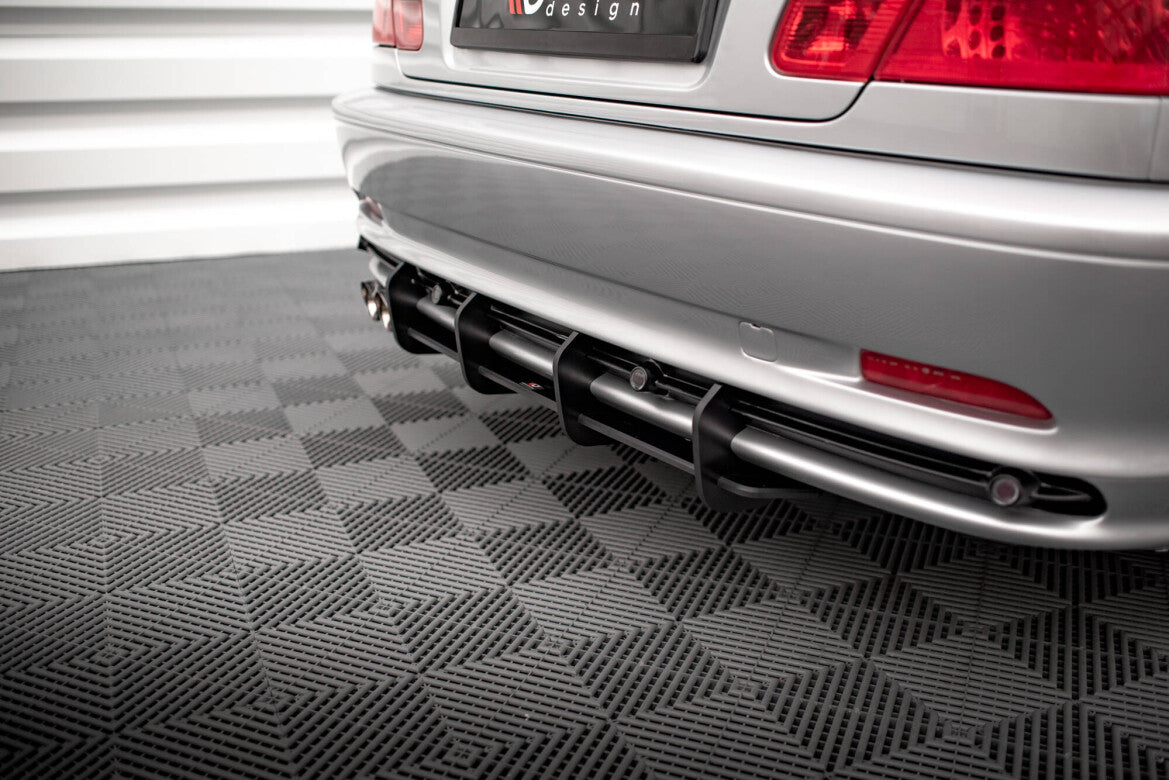 Street Pro Heckansatz Diffusor passend für BMW 3er Coupe E46 schwarz matt