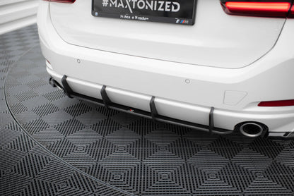 Street Pro Heckansatz Diffusor passend für BMW 3er Limousine / Touring G20 / G21 FL schwarz matt
