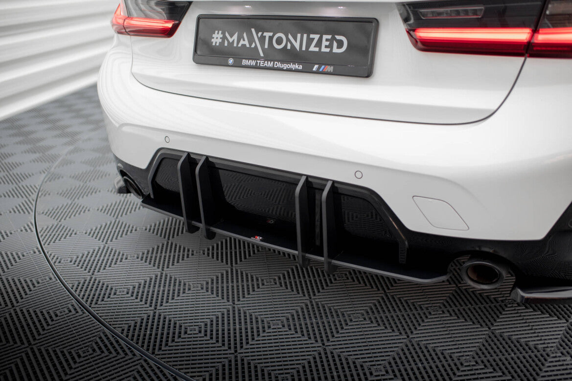 Street Pro Heckansatz Diffusor passend für BMW 3er M-Paket G20 / G21 FL roter Kern