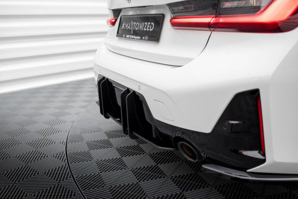 Street Pro Heckansatz Diffusor passend für BMW 3er M-Paket G20 / G21 FL roter Kern