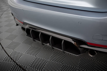 Street Pro Heckansatz Diffusor passend für BMW 435 Coupe M-Paket F32 schwarz-rot