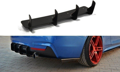 Street Pro Heckansatz Diffusor passend für BMW 4er Coupe / Gran Coupe / Cabrio M-Paket F32 / F36 / F33 schwarz matt