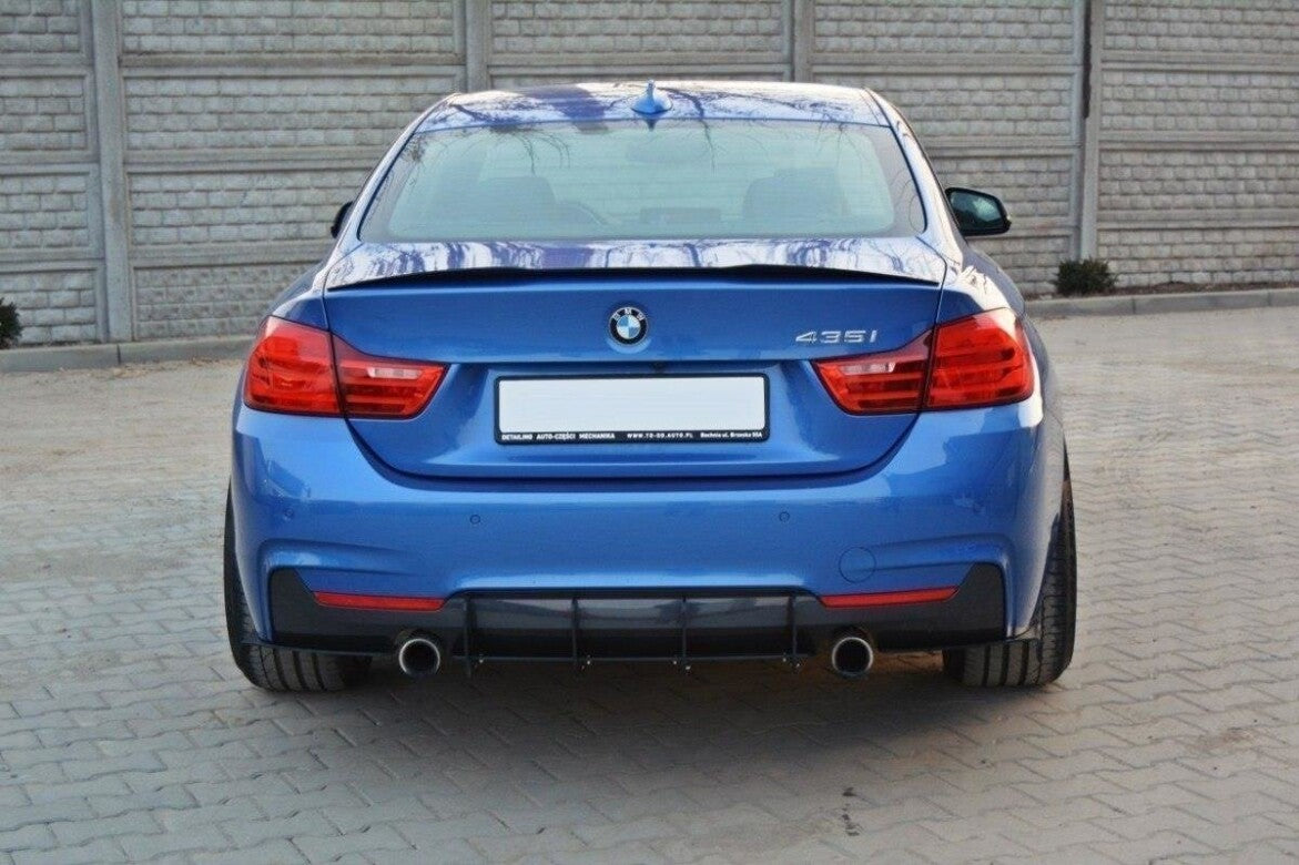 Street Pro Heckansatz Diffusor passend für BMW 4er Coupe / Gran Coupe / Cabrio M-Paket F32 / F36 / F33 schwarz matt