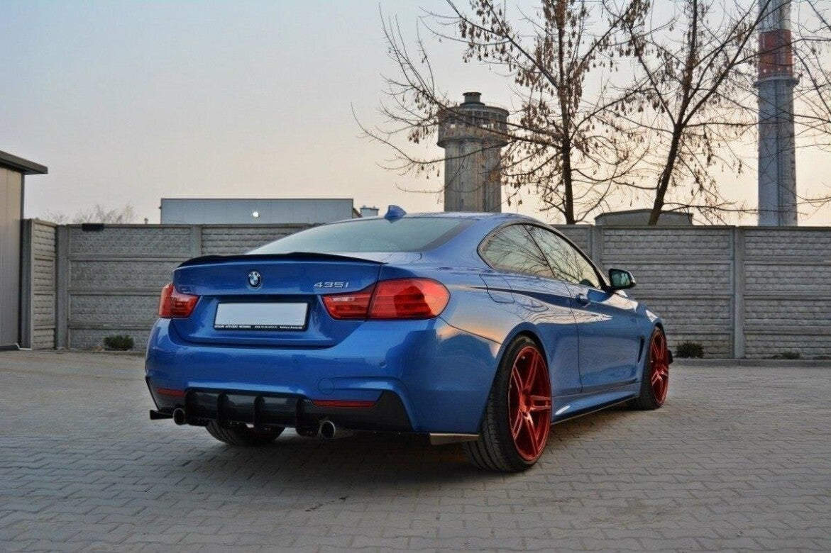 Street Pro Heckansatz Diffusor passend für BMW 4er Coupe / Gran Coupe / Cabrio M-Paket F32 / F36 / F33 schwarz matt