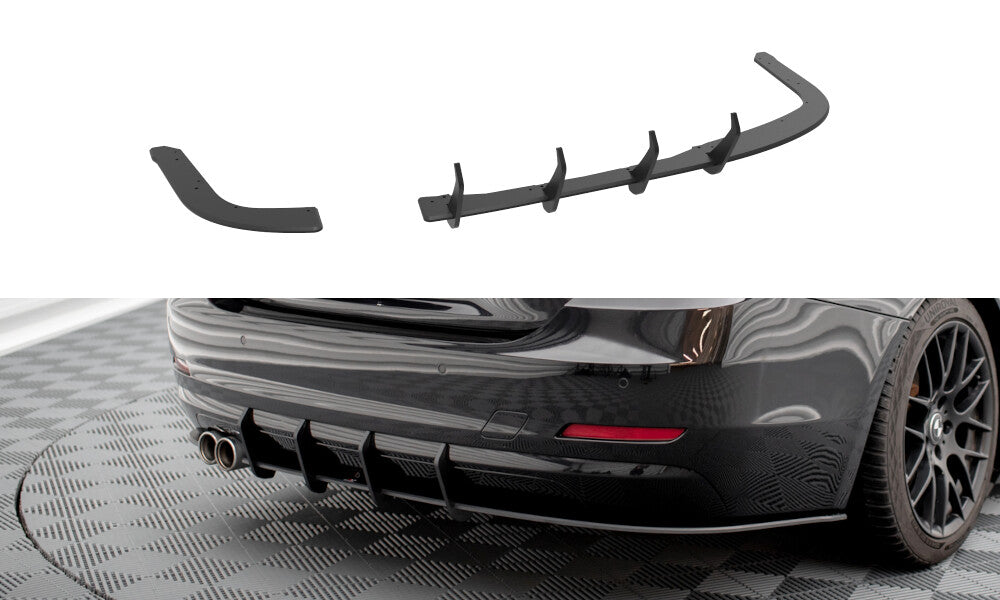 Street Pro Heckansatz Diffusor passend für BMW 4er Gran Coupe F36 schwarz matt