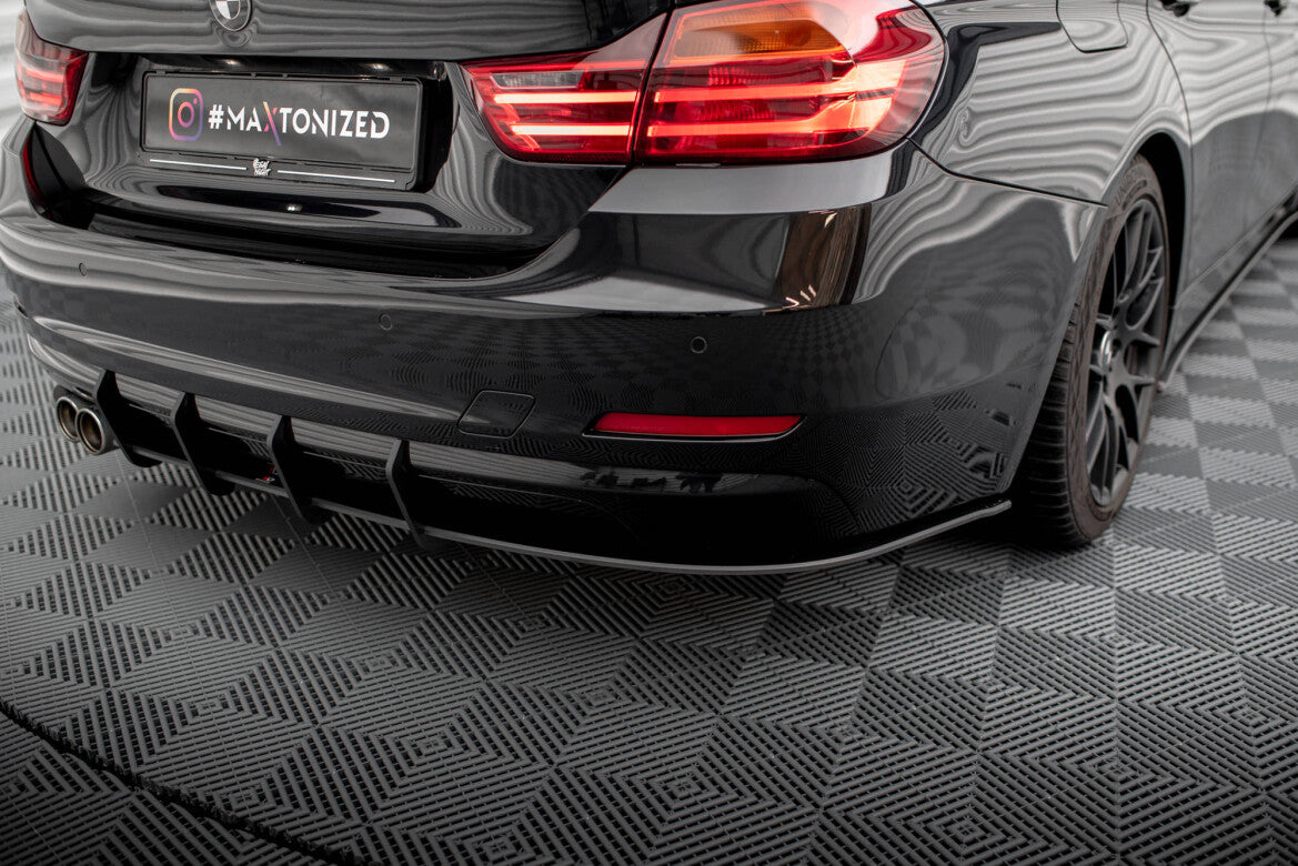 Street Pro Heckansatz Diffusor passend für BMW 4er Gran Coupe F36 schwarz matt