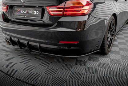 Street Pro Heckansatz Diffusor passend für BMW 4er Gran Coupe F36 schwarz matt