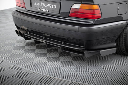 Street Pro Heckansatz Diffusor passend für BMW M3 / 3 M-Paket E36 Coupe schwarz matt