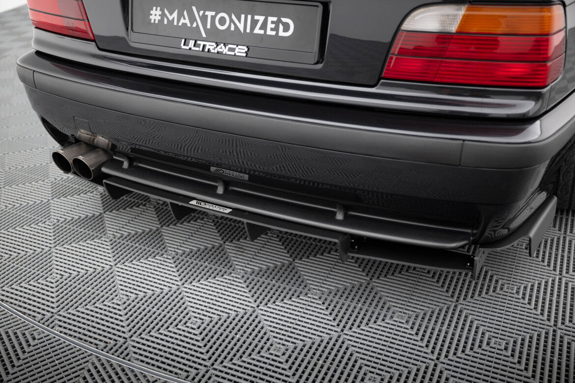 Street Pro Heckansatz Diffusor passend für BMW M3 / 3 M-Paket E36 Coupe schwarz matt
