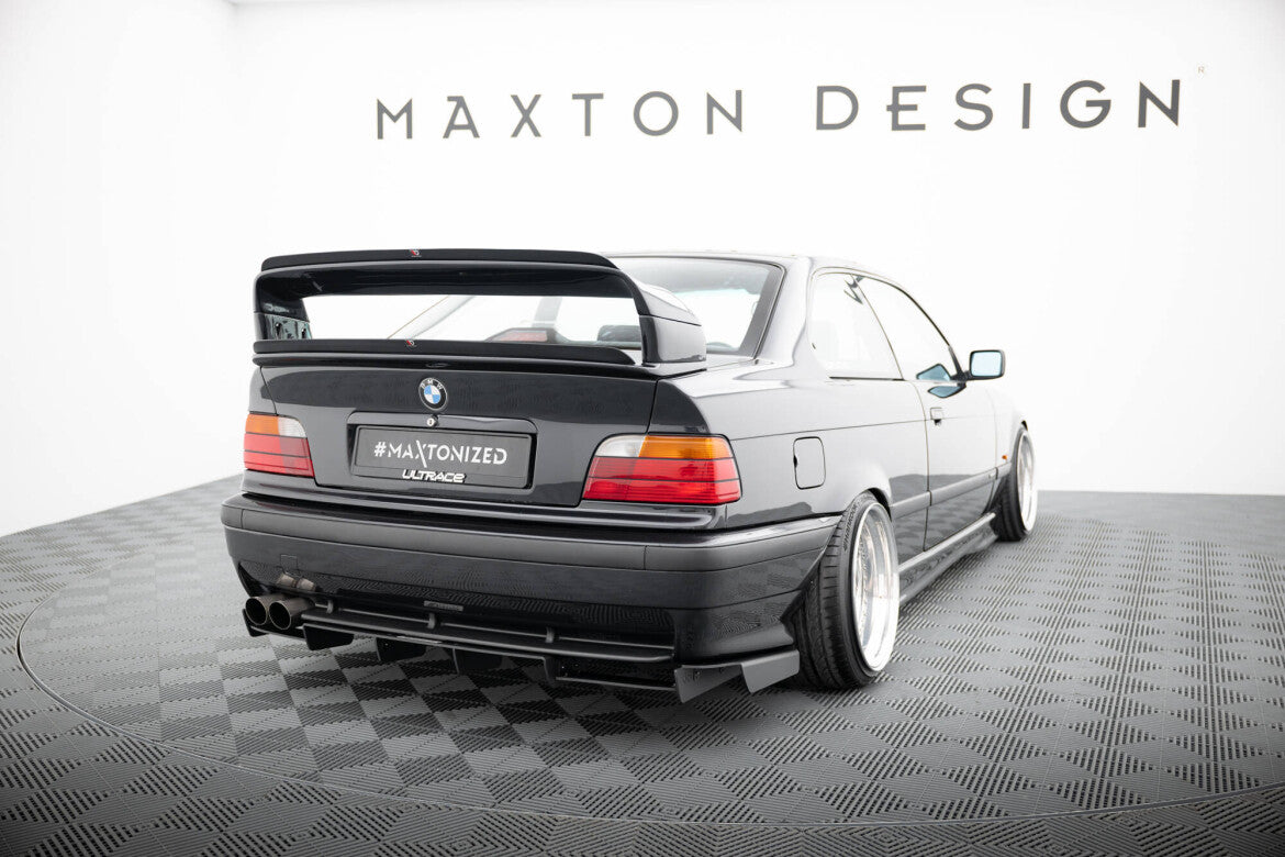 Street Pro Heckansatz Diffusor passend für BMW M3 / 3 M-Paket E36 Coupe schwarz matt