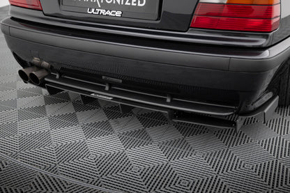 Street Pro Heckansatz Diffusor passend für BMW M3 / 3 M-Paket E36 Coupe schwarz matt