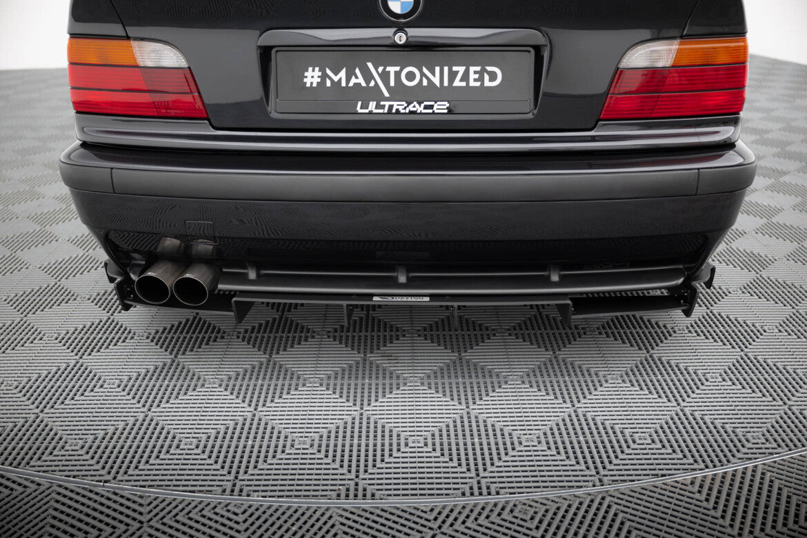 Street Pro Heckansatz Diffusor passend für BMW M3 / 3 M-Paket E36 Coupe schwarz matt